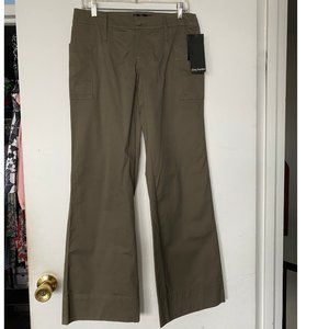 DAISY FUENTES Khaki Lightweight Wide Leg Pants